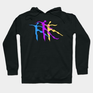 Modern Creative Colorful Dancers Hoodie